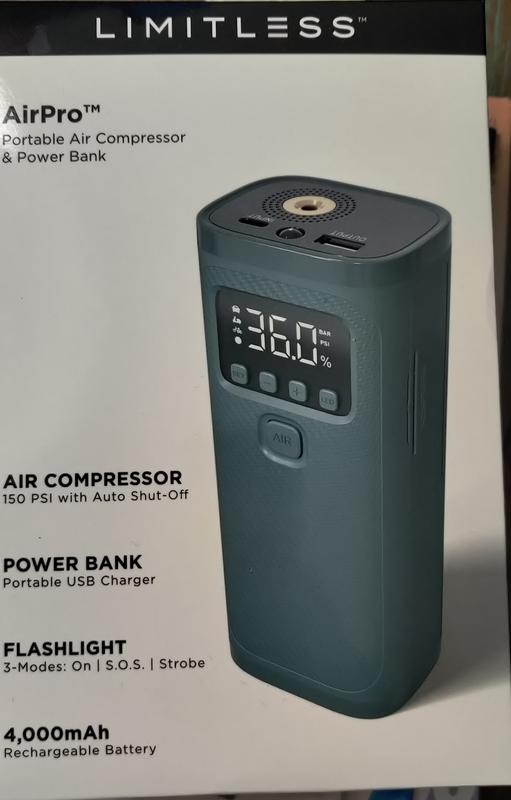 AirPro Portable Air Compressor, Power Bank, and Flashlight– Limitless  Innovations