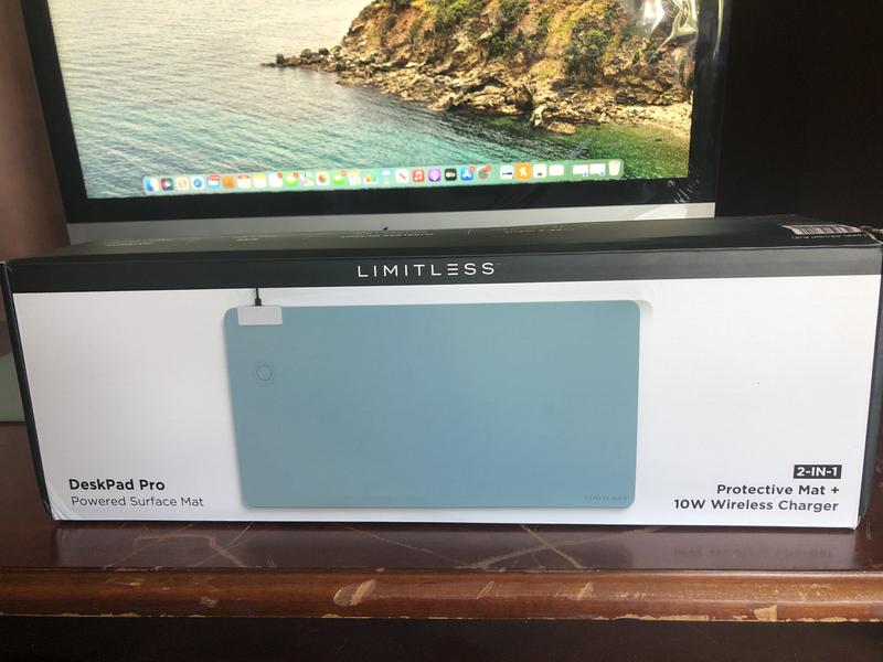 Limitless Deskpad Pro 10W Wireless Surface Mat with Cable, Black