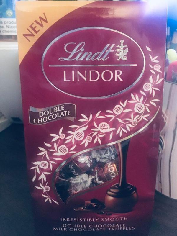 Lindt LINDOR Double Chocolate Milk Chocolate Candy Truffles, 1 bag