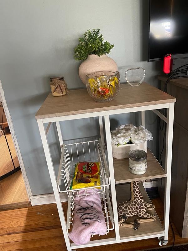 Linon Alicia Small Kitchen Cart White in the Kitchen Islands & Carts ...