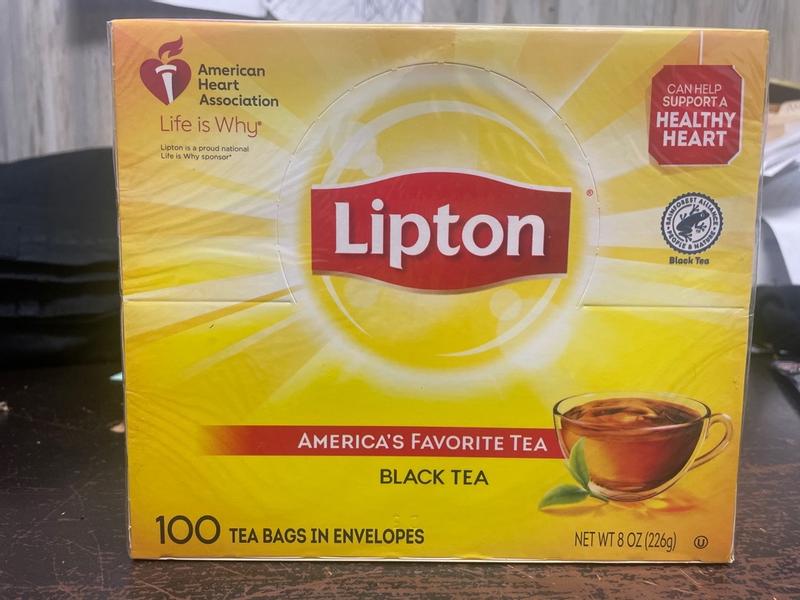 Lipton Organic Black Tea, Can Help Support a Healthy Heart, Tea Bags 72  Count 