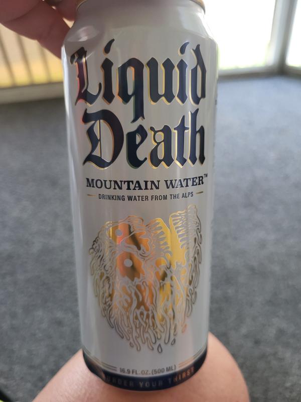 Liquid Death - Natural Artesian Mountain Water 19.2 oz (8 Pack cans)
