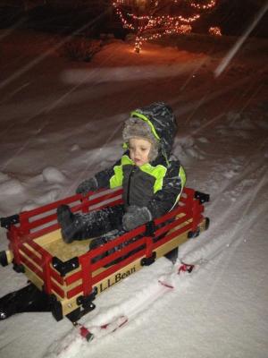 radio flyer wagon skis