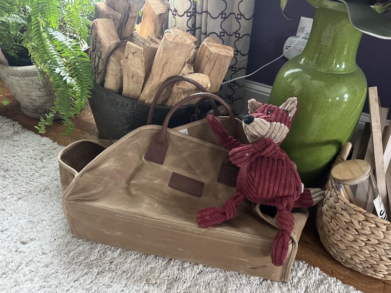 Waxed-Canvas Log Carrier | Fireplace & Hearth at L.L.Bean