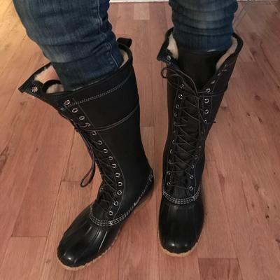 ll bean 16 inch boots shearling lined