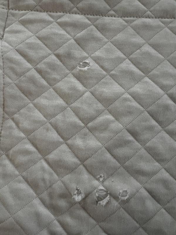 Customer photo for "Poor Quality. Develops holes in a couple of months"