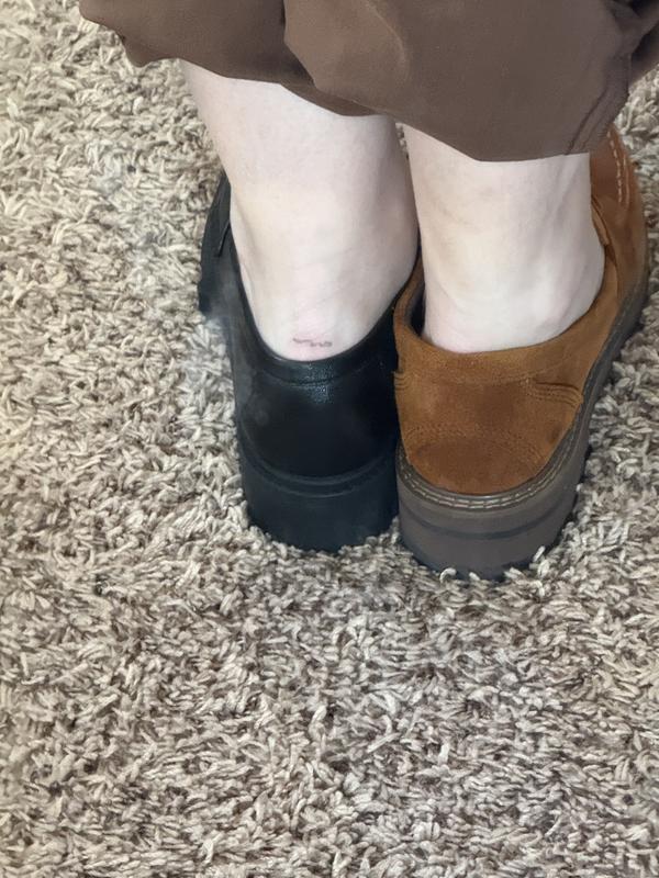 Comparison to other quality leather loafers-the back on these comes up higher = better!