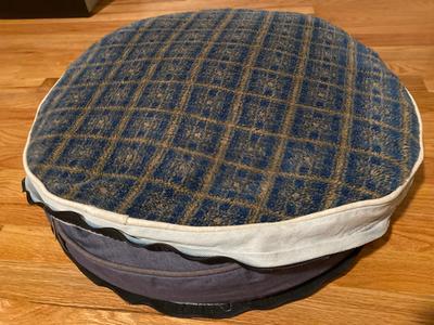 Premium Denim Dog Bed Replacement Cover Round