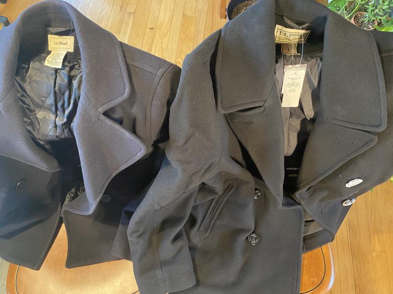ll bean authentic wool peacoat