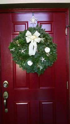 Coastal Evergreen Christmas Wreath 24