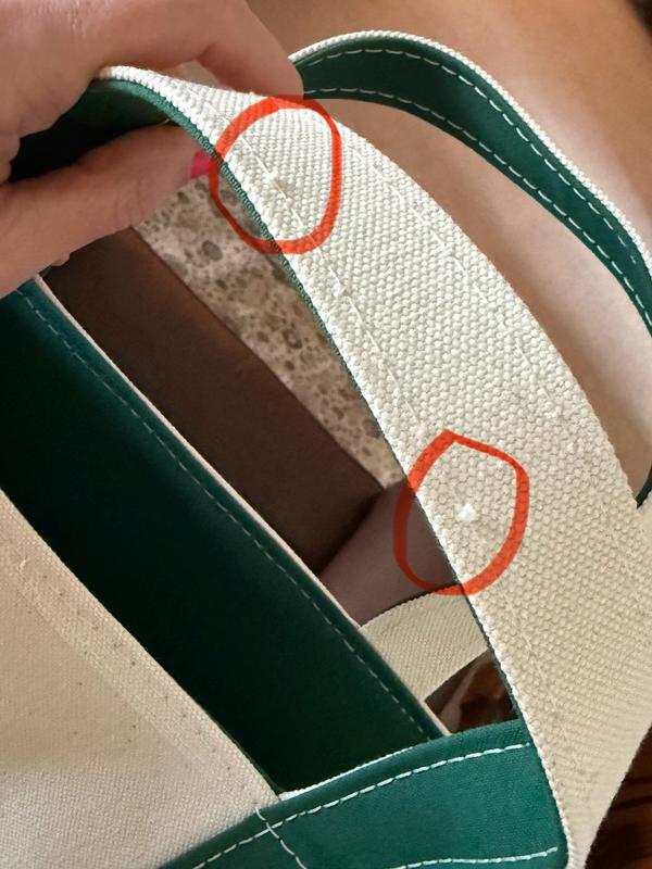 Hard balls of thread.