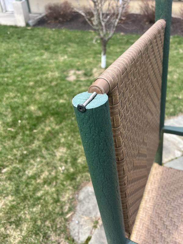 Broken vertical post