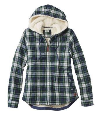 plaid flannel jacket with hood