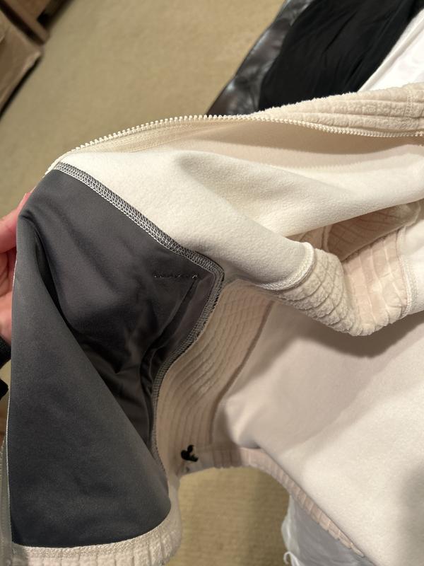 Customer photo for "Huge, ill fitting and yellow, not beige."