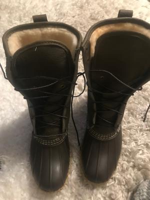 all black ll bean boots