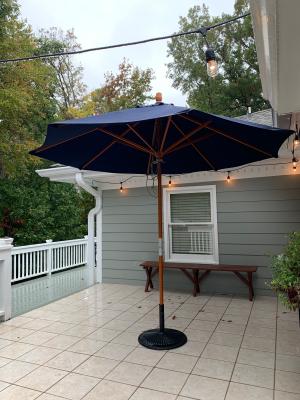 Sunbrella Market Umbrella Wood