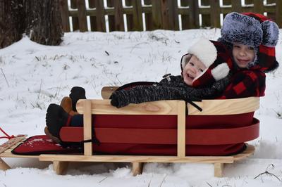 Kids Pull Sled And Cushion Set