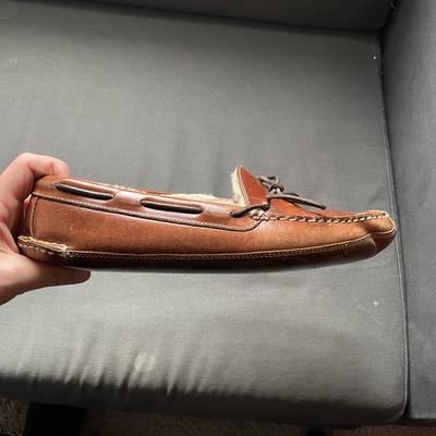 ll bean double lined leather slippers