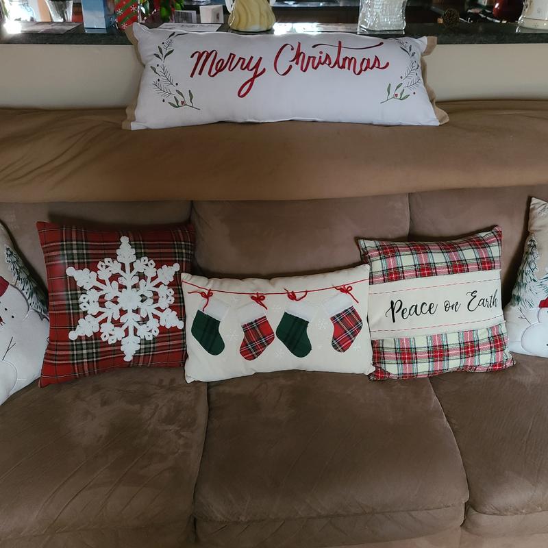 Lighted seasonal accent clearance pillows