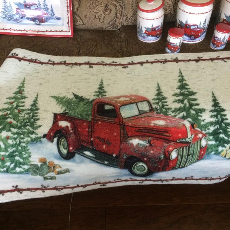 Vintage Country Kitchen Collection Nostalgic Red Pickup Truck Accessories or Set 