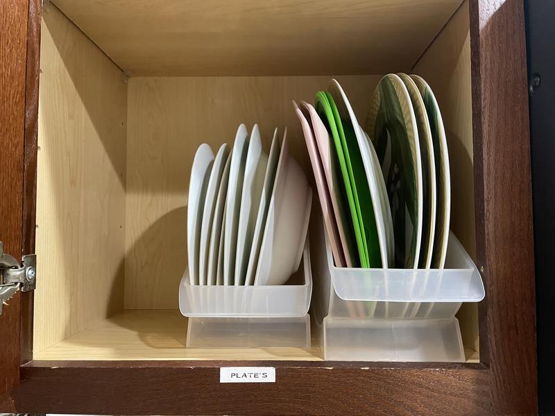 Plate Storage Rack Vertical Plastic Plate Holders For - Temu