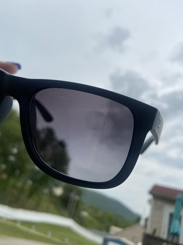 Ray Ban Rb4165 Justin Classic 55 Polarized Grey Gradient Black Polarized Sunglasses Sunglass Hut Usa