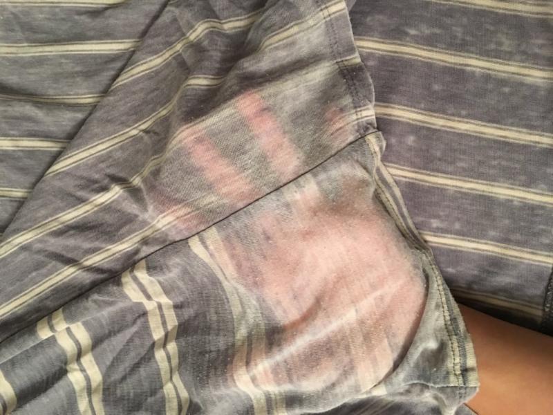 How can this happen after two wears? :( and it isn't even the side I carry my purse on