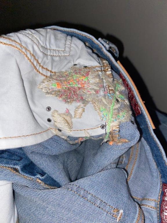 I own many pairs of Lucky pants. This is very bizarre. At least connect the pocket straight so there would be no lumps. This is annoying.