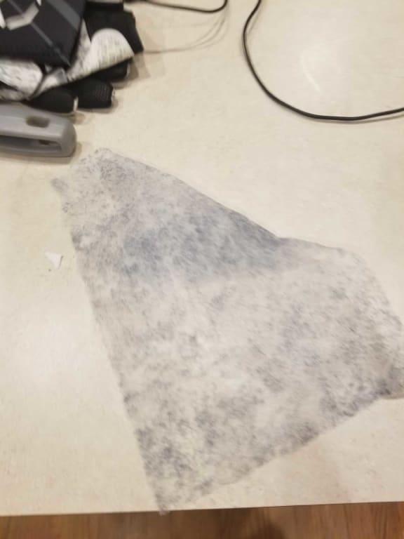 Dye on the fabric softener