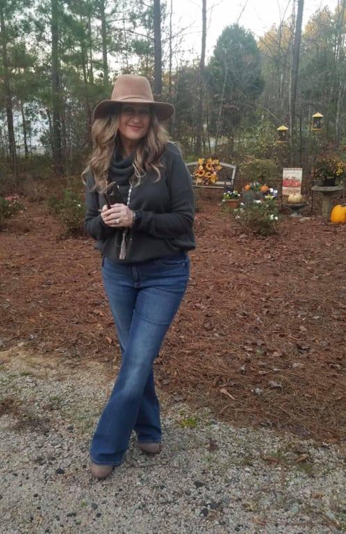 Wearing my new Lucky Jeans!