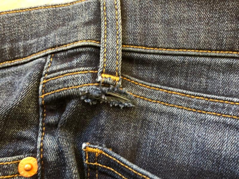 After wearing once, with a belt.