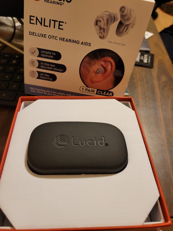 Lucid Audio Enlite Deluxe OTC Hearing Aids - Clear, Cordless, Reusable ...