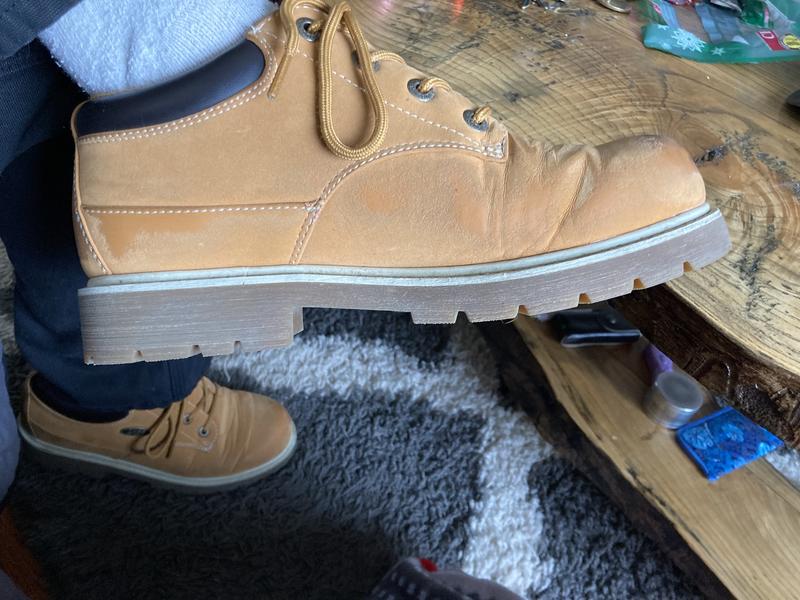 Brown leather is rubbing off