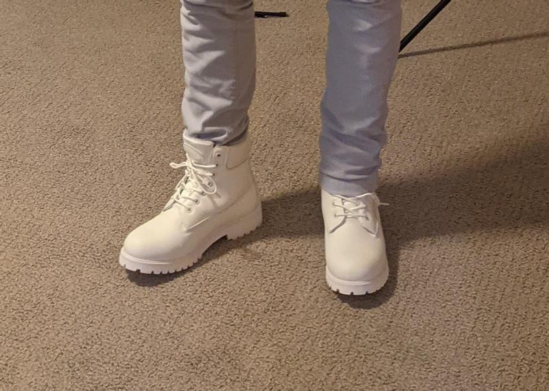 Lugz white top boots