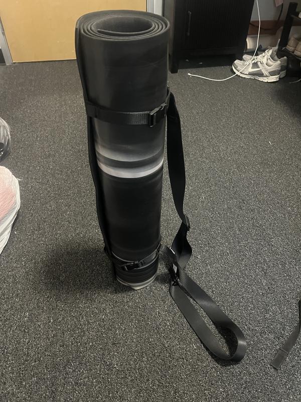strap wrapped around yoga mat