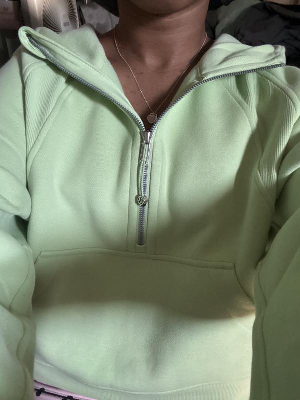 ルルレモン scuba ミントグリーン M/L NEW Lululemon Scuba Oversized Half-Zip Hoodie Creamy Mint