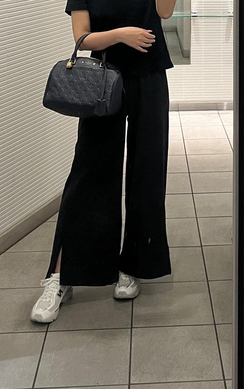 ストレッチウーブン ハイライズ ワイドレッグクロップパンツ