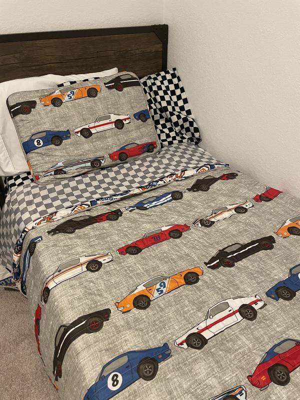 Lush Decor Race Cars Soft Reversible 5pc Twin Qilt Set QVC