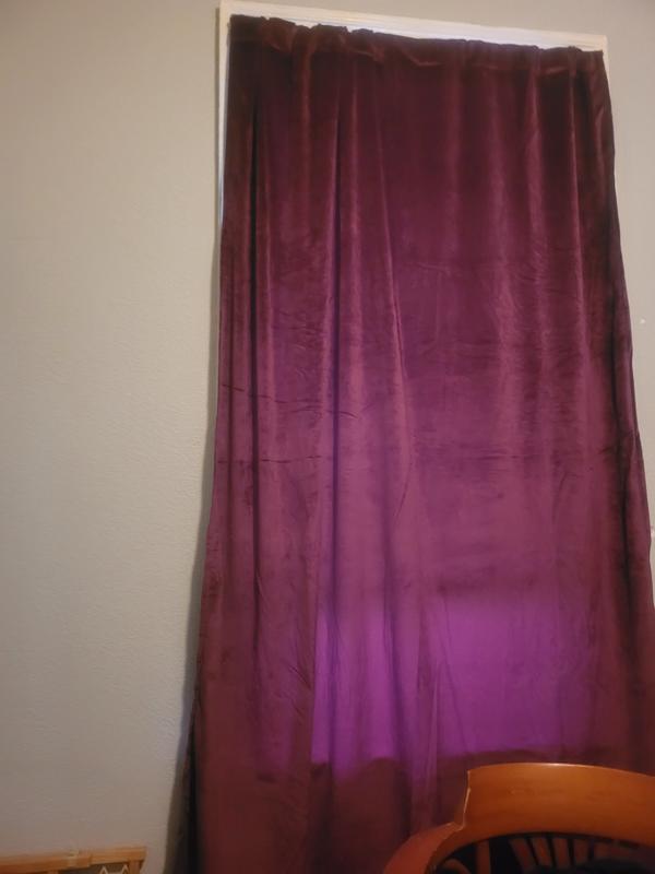 Lush Decor Prima Velvet Curtains Color Block Light Filtering
