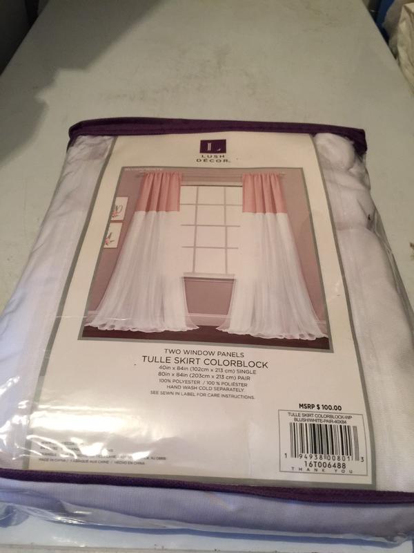 Tulle Skirt Colorblock Window Curtain Panels - Photo 3