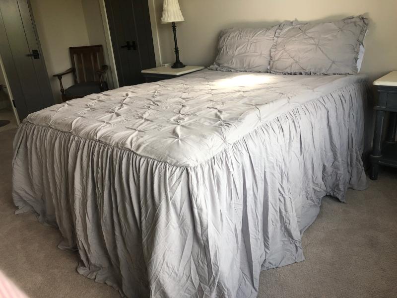 Love the all in one-comforter and bed skirt attached