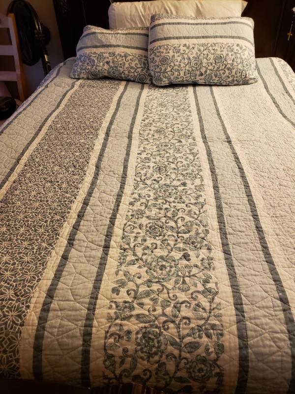 Nisha Quilt Blue 3 Piece Set
