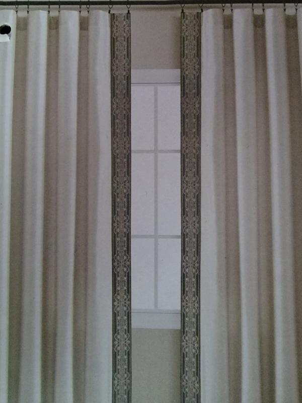 Luxury Traditional Regency Faux Silk Border Trim Window Curtain