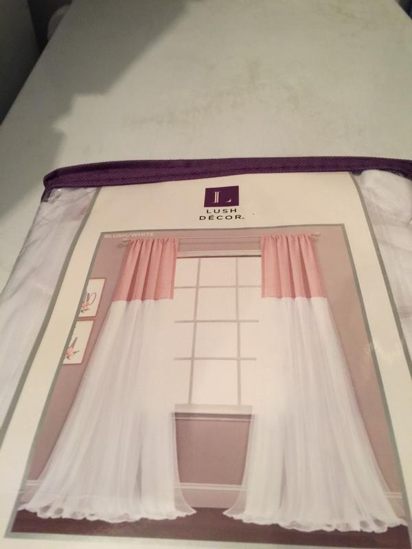 Tulle Skirt Colorblock Window Curtain Panels - Photo 5