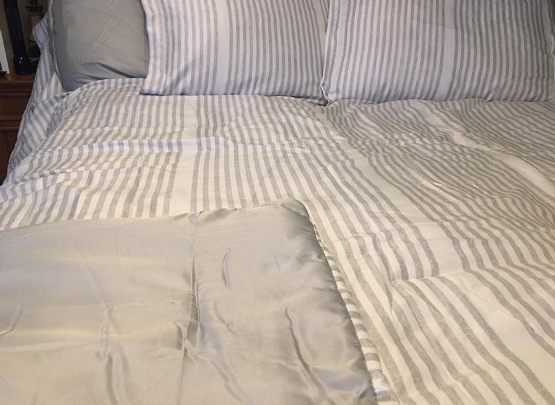 Drew Stripe Silver-Infused Antimicrobial Comforter 5 Piece Set