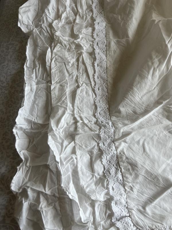 Cotton Ruffled Lace Trim White  Cotton Ruffles Fabric Trim