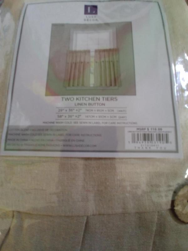 linen button curtain