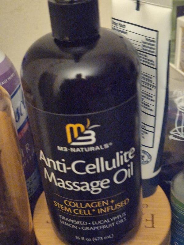 Anti-Cellulite Massage Oil  M3-NATURALS  STEM CELL COLLAGEN+ INFUSED  GRAPESEED• EUCALYPTUS LEMON. GRAPEFRUITORS 16floz (473ml)  H