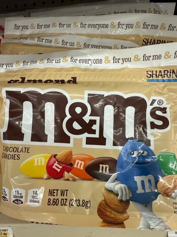 M&M's 8.6 oz Almond Milk Chocolate Candy Sharing Size Bag - 518482