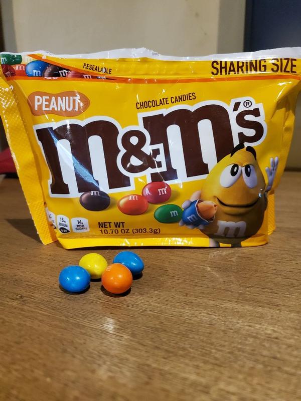 1) Bag Of Peanut M&M's Chocolate Candies 10.70 Oz Sharing Size !